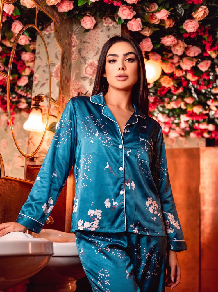 Pijama Terno Feminino Floral