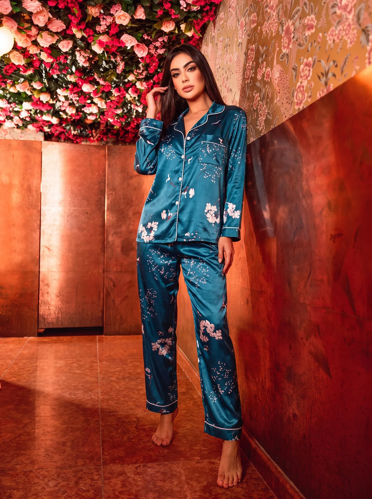 Pijama Terno Feminino Floral