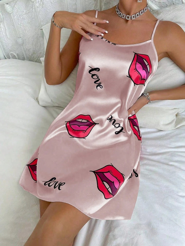 Camisola curta Sexy Estampada - Pink Lip