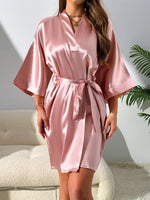 Outono novo pijama feminino sexy moda pijamas conjunto e robe simples três peças loungewear feminino para o dia dos namorados