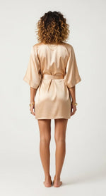 robe kimono champagne - costas com passantes e faixa ajustável