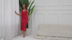 Camisola de Cetim Midi Feminino